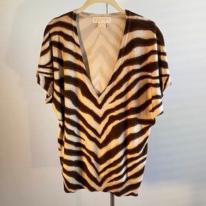 Michael Kors Animal Print Woven Top, Perfect Condition